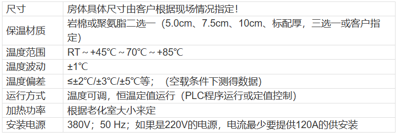 高温老化房